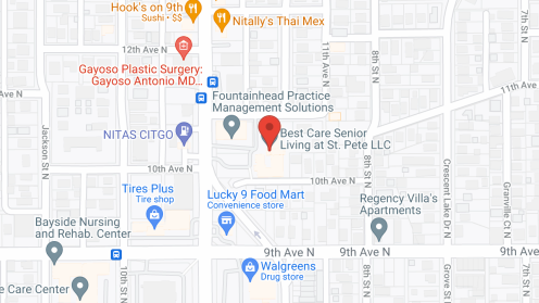 Map of the neighborhood around Best Care Senior Living at St. Pete