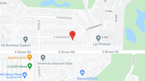 Map of the neighborhood around Albany Apartments