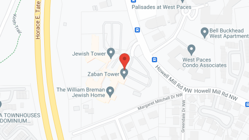 Map of the neighborhood around Zaban Tower