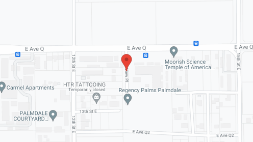 Map of the neighborhood around Regency Palms Senior Living Palmdale