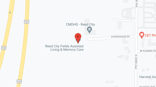 Map of the neighborhood around Reed City Fields