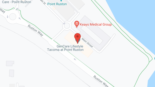 Map of the neighborhood around Gencare Lifestyle Tacoma at Point Ruston