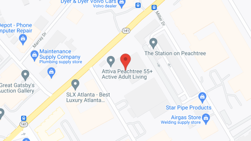 Map of the neighborhood around Attiva Peachtree