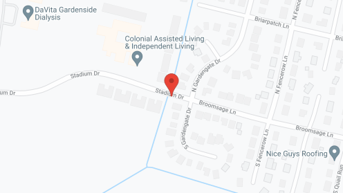 Map of the neighborhood around Colonial Senior Living