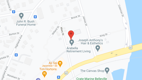 Map of the neighborhood around Arabella Retirement Living