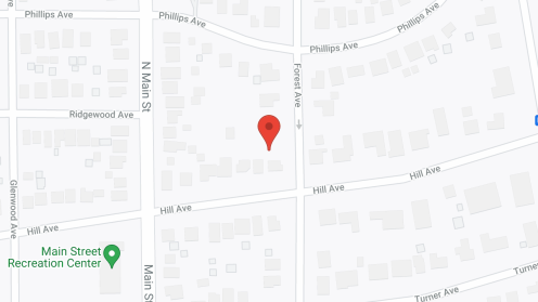 Map of the neighborhood around Forest Apartments