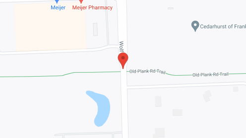 Map of the neighborhood around Cedarhurst of Frankfort