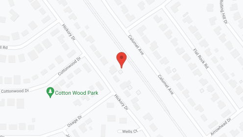 Map of the neighborhood around Cedarhurst of Dyer