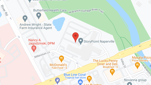 Map of the neighborhood around StoryPoint Naperville