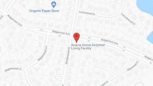 Map of the neighborhood around Acacia Grove