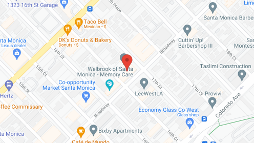 Map of the neighborhood around Welbrook Santa Monica