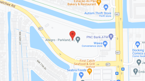 Map of the neighborhood around Allegro Parkland