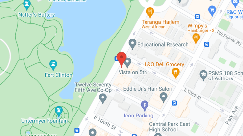 Map of the neighborhood around Vista on 5th