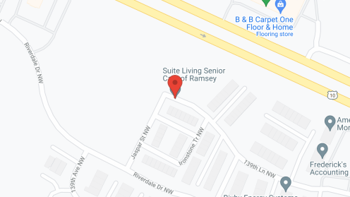 Map of the neighborhood around Suite Living - Ramsey