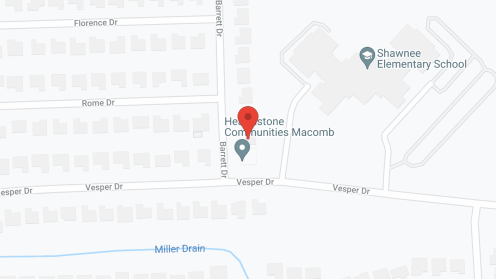 Map of the neighborhood around Hearthstone Communities - Barrett