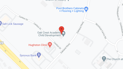 Map of the neighborhood around Oaks at Oakland Plantation