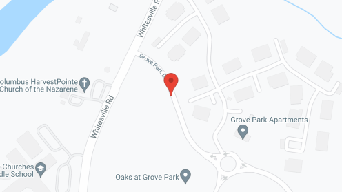 Map of the neighborhood around Oaks at Grove Park
