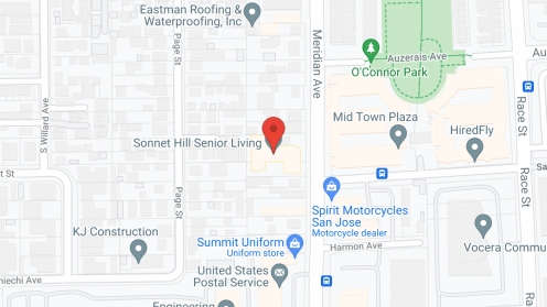 Map of the neighborhood around Sonnet Hill Senior Living