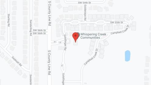 Map of the neighborhood around Whispering Creek