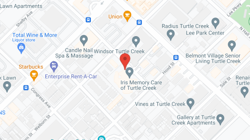 Map of the neighborhood around Iris Memory Care of Turtle Creek