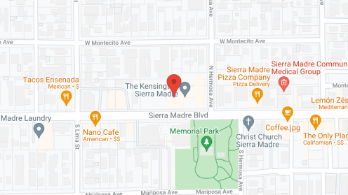 Map of the neighborhood around The Kensington at Sierra Madre