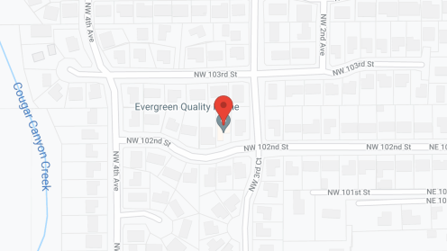 Map of the neighborhood around Evergreen Quality Home