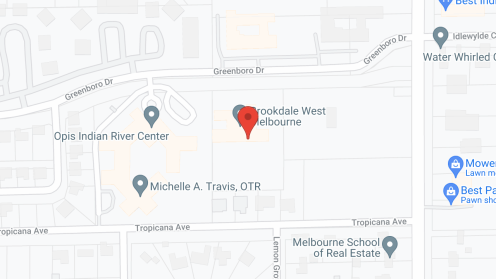 Map of the neighborhood around Brookdale West Melbourne MC