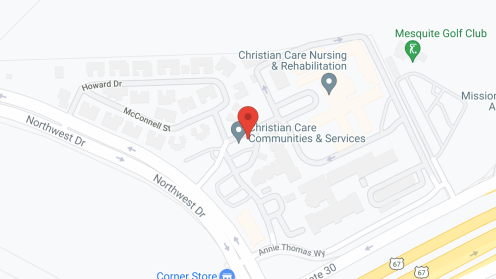 Map of the neighborhood around Christian Care Communities and Services of Mesquite