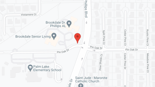Map of the neighborhood around Brookdale Dr. Phillips (MC)