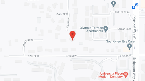 Map of the neighborhood around Woodland Adult Family Home