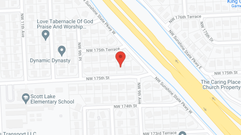 Map of the neighborhood around Miami Gardens Manor