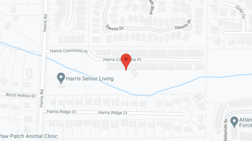 Map of the neighborhood around Harris Senior Living