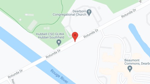 Map of the neighborhood around Beaumont Commons Dearborn, a CCRC
