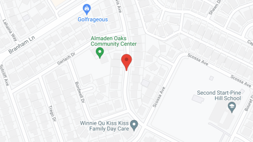 Map of the neighborhood around Almaden