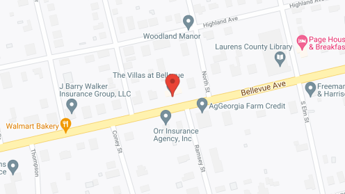 Map of the neighborhood around The Villas at Bellevue