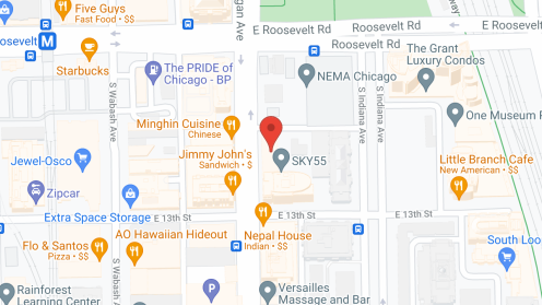 Map of the neighborhood around The Apartments at 1251 South Michigan