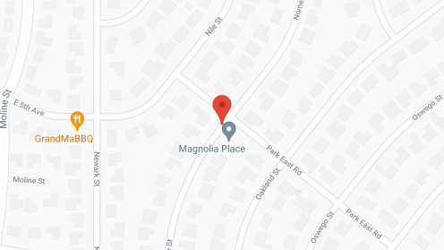 Map of the neighborhood around Magnolia Place