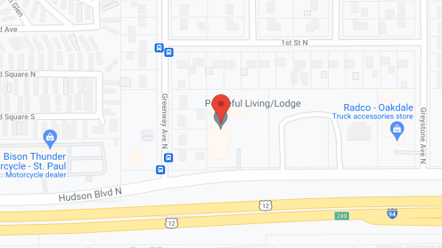 Map of the neighborhood around Peaceful Lodge