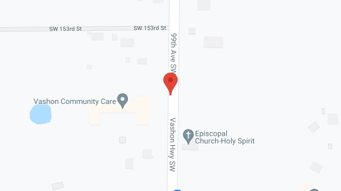 Map of the neighborhood around Vashon Community Care