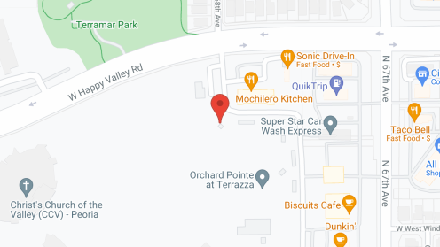 Map of the neighborhood around Orchard Pointe at Terrazza