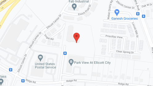 Map of the neighborhood around Park View at Ellicott City I
