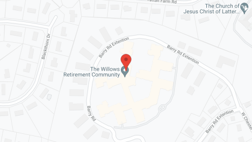 Map of the neighborhood around The Willows at Worcester