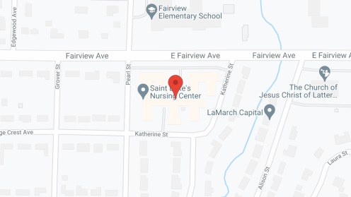 Map of the neighborhood around St. Luke's Assisted Living Facility