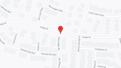Map of the neighborhood around Hills at Leander