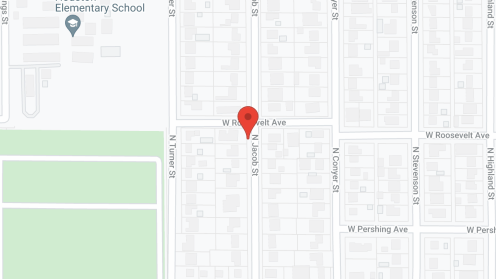 Map of the neighborhood around Visalia Senior Living Care