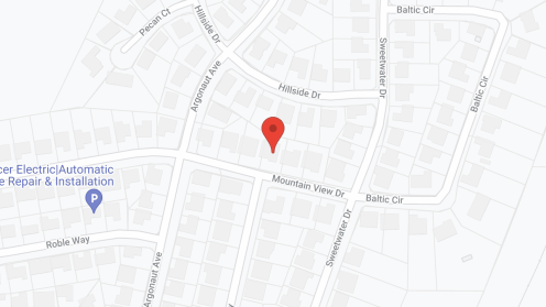 Map of the neighborhood around Mountain View Senior Care