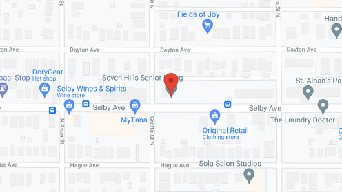 Map of the neighborhood around Seven Hills Senior Living