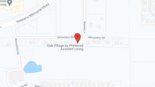 Map of the neighborhood around Monastery Oaks