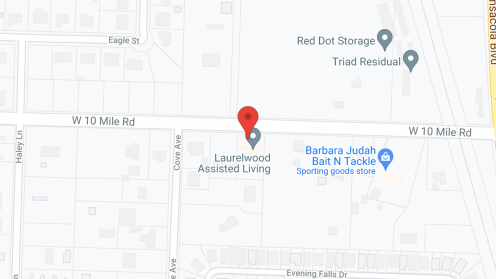 Map of the neighborhood around Laurelwood ALF