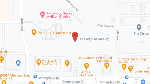 Map of the neighborhood around The Lodge at Greeley